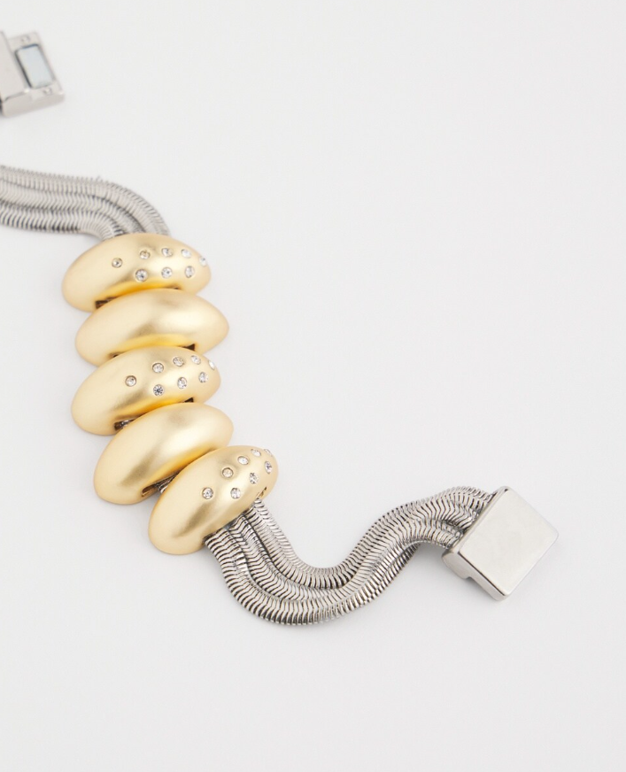 CHICO'S MIXED METAL PAVE BRACELET