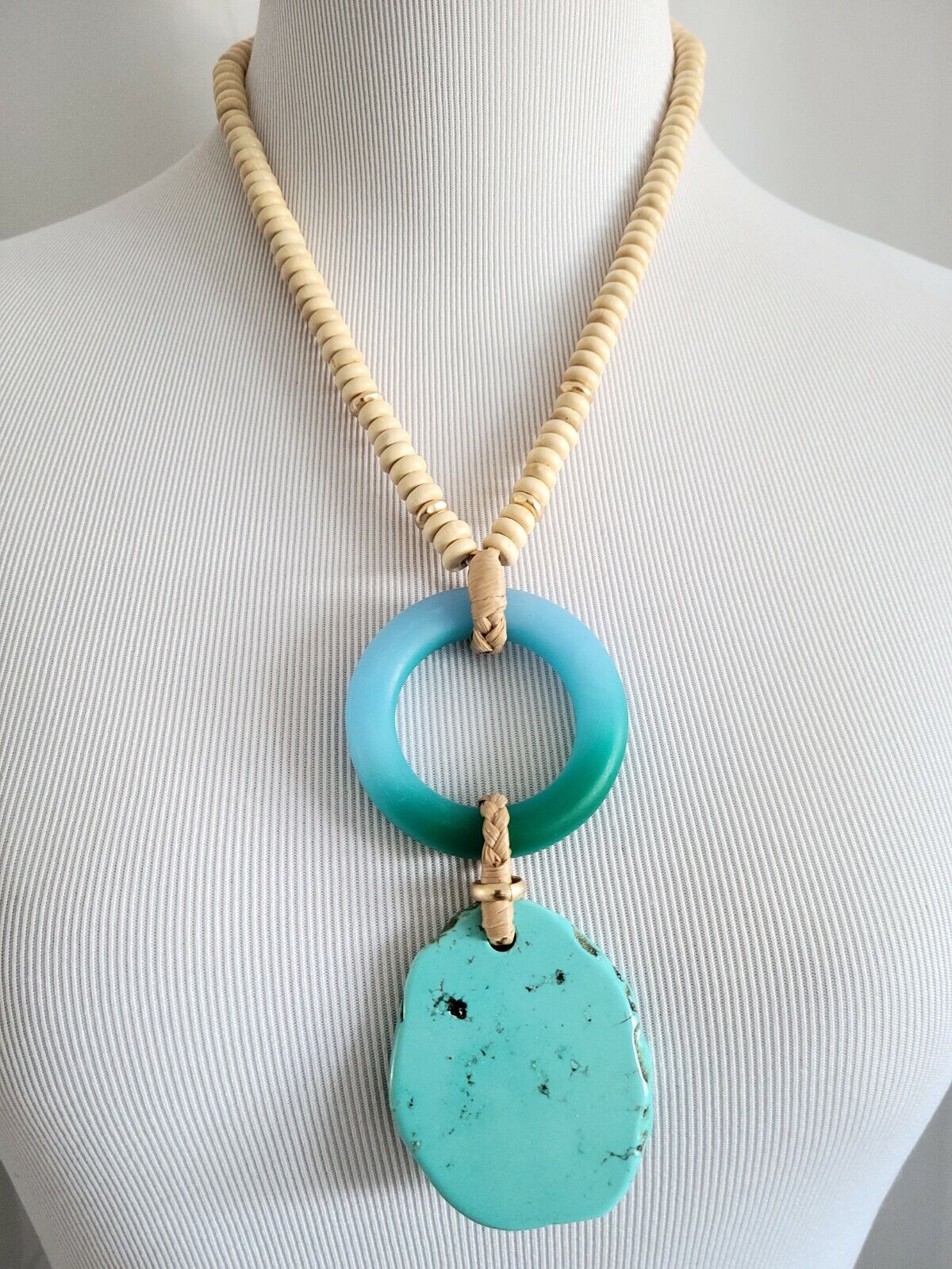 CHICO'S COOL MULTI LINKS PENDANT NECKLACE 