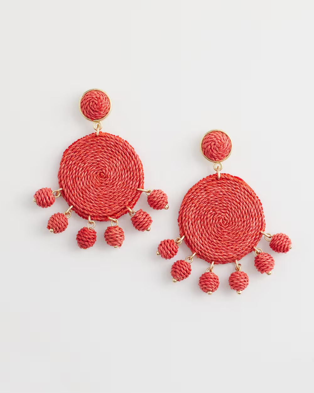 CHICO'S NO DROP RAFFIA DROP EARRINGS