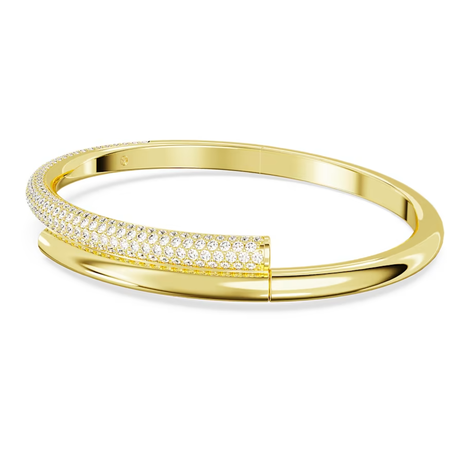 Swarovski Dextera Bangle Magnetic closure, Gold-tone plated