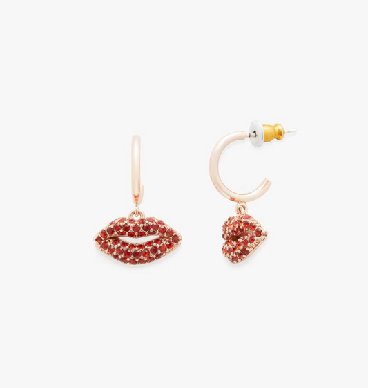 Kate Spade Kiss Kiss Huggies Earrings