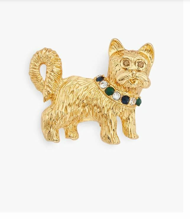 TALBOTS YULETIDE YORKIE BROOCH