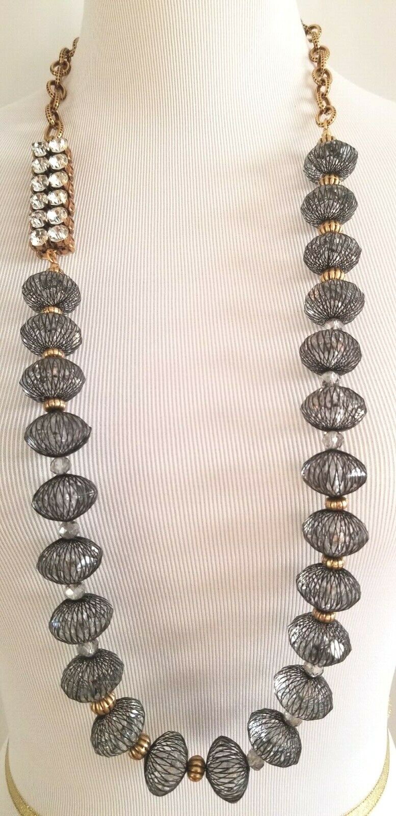 CHICO'S SIMULATED CRYSTAL SINGLE-STRAND NECKLACE