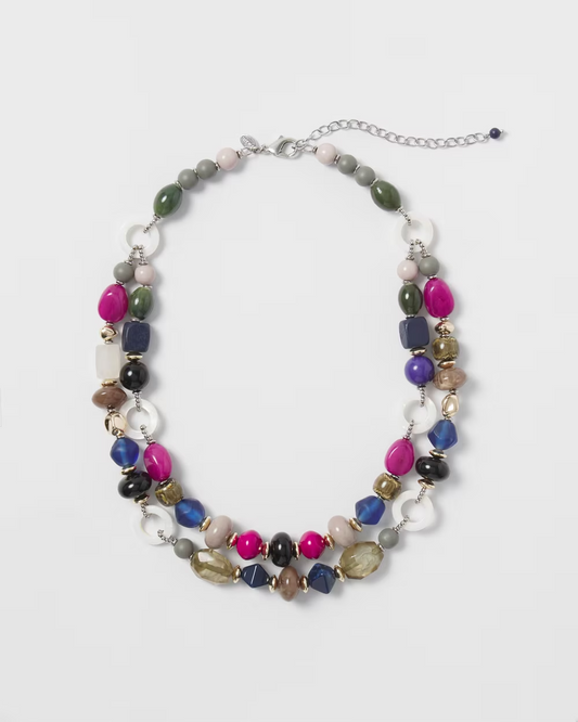 CHICO'S BEADED MULTISTRAND NECKLACE