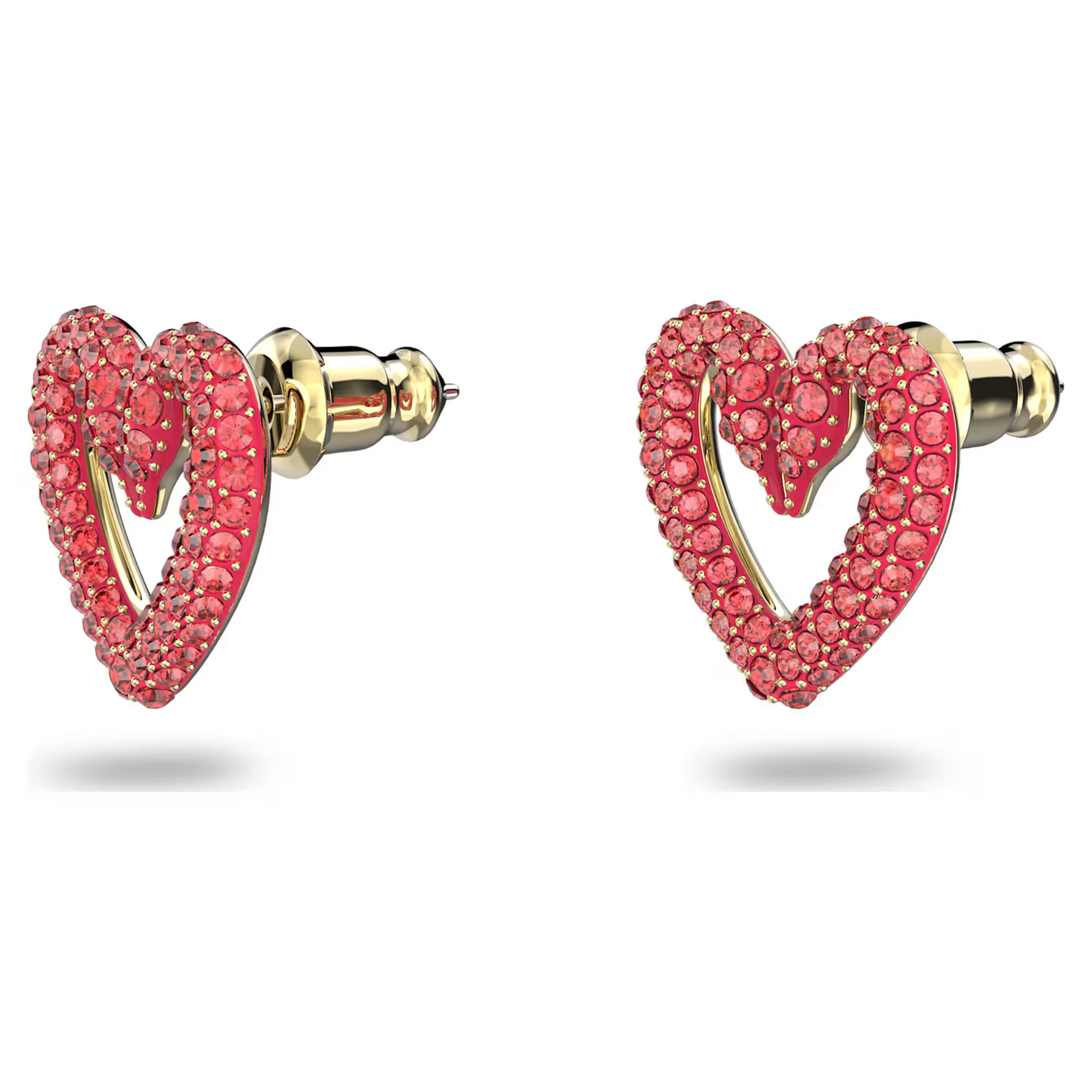 Swarovski Heart, Small, Red, Gold-tone plated