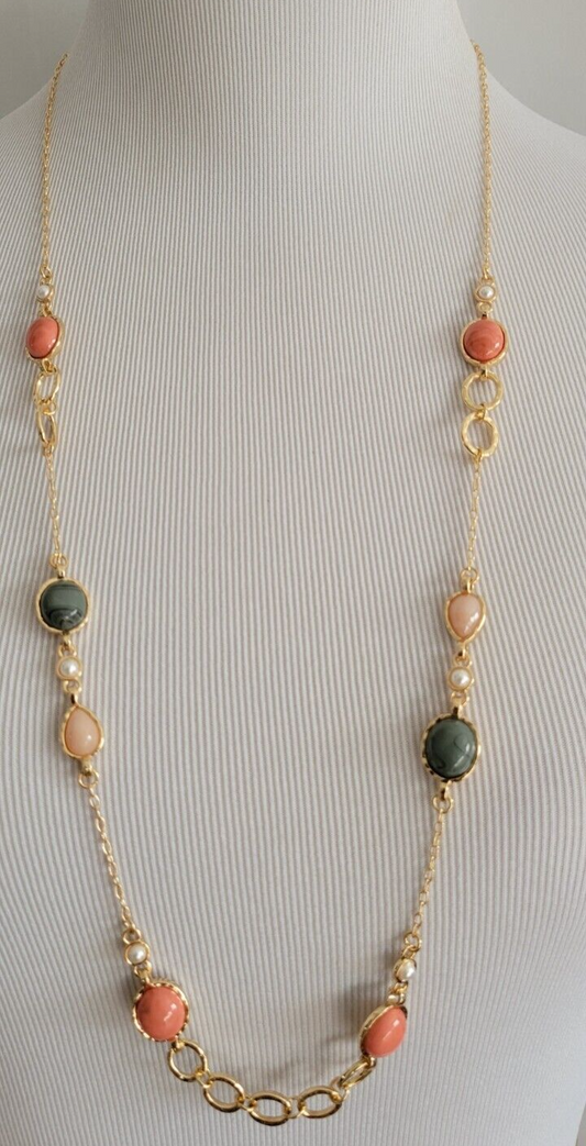 ANN TAYLOR MIXED STONE NECKLACE