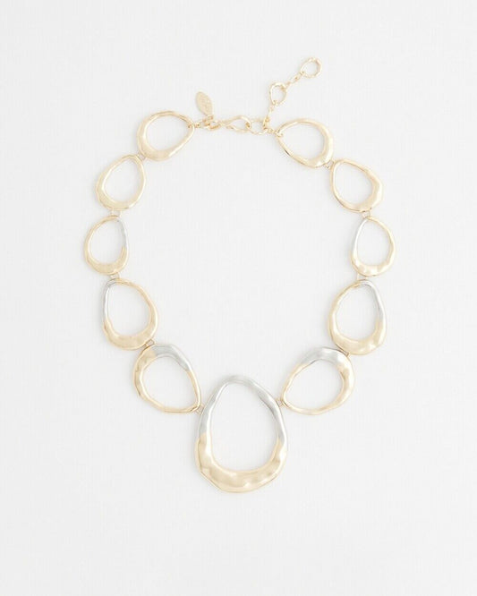 CHICO'S MIXED METAL BIB NECKLACE