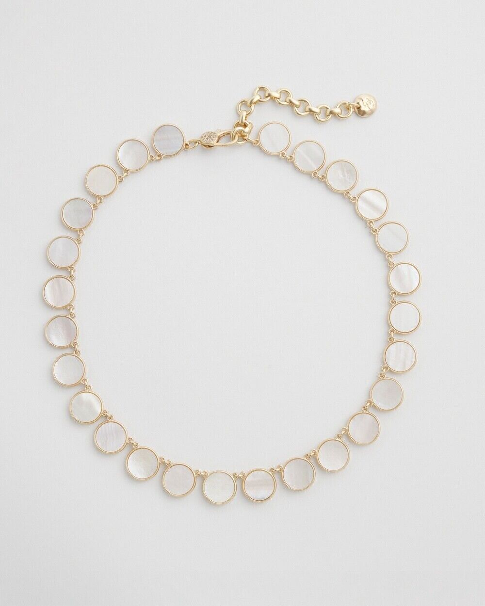 CHICO'S REVERSIBLE MOTHER OF PEARL NECKLACE
