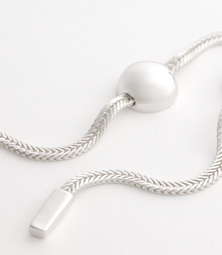 CHICO'S SILVER LOOP DROP NECKLACE