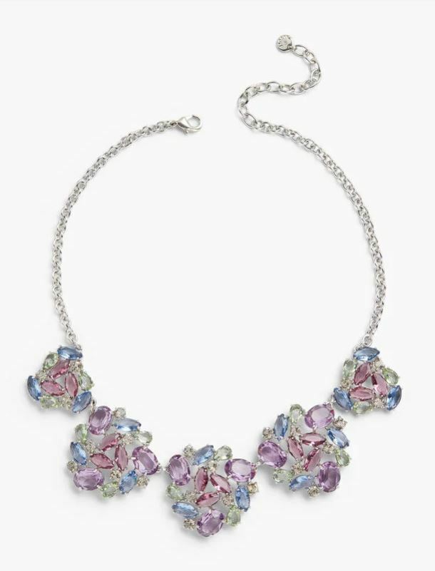 TALBOTS PASTEL JEWELED STATEMENT NECKLACE
