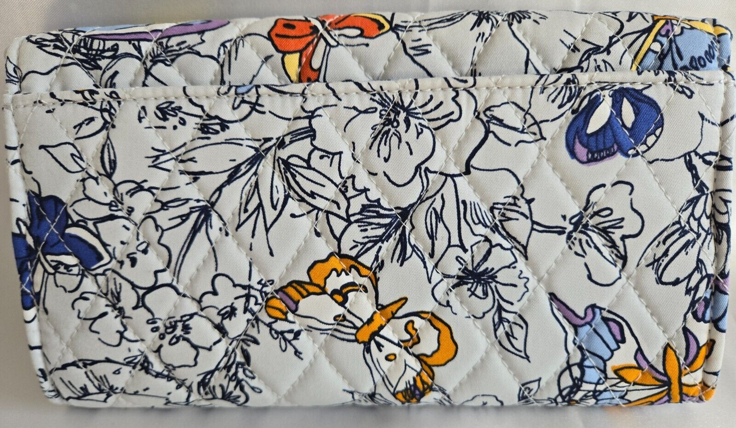 Vera Bradley Wildwood Wallet Crossbody, Wing + bloom in Cotton Gabardine