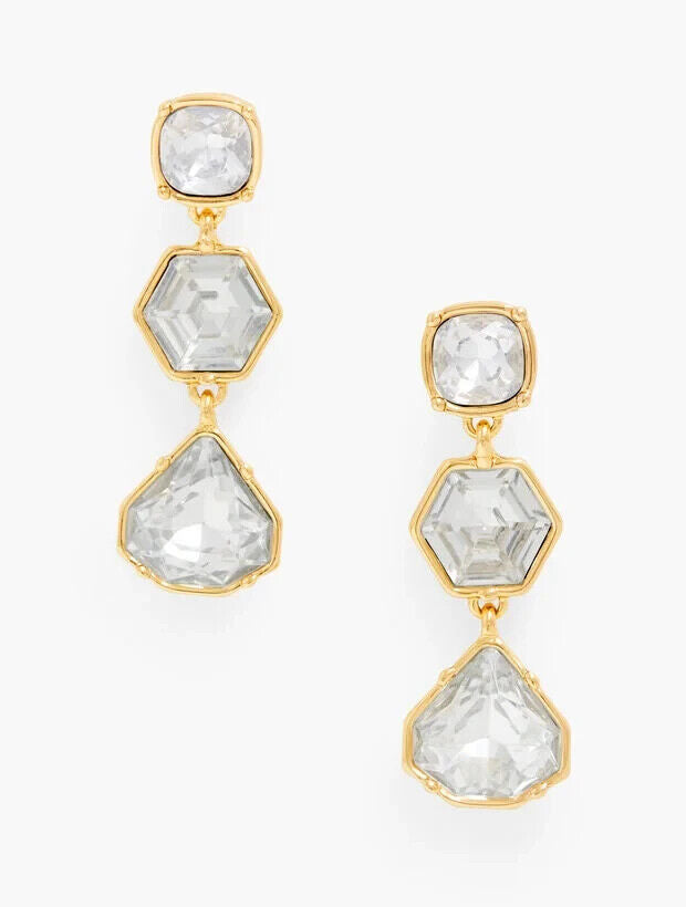 TALBOTS MIXED CRYSTAL DROP EARRINGS