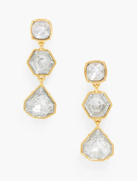 TALBOTS MIXED CRYSTAL DROP EARRINGS