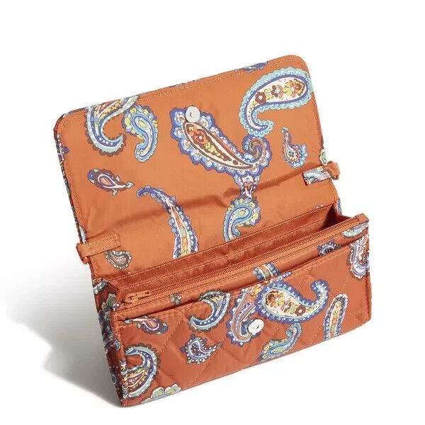 Vera Bradley Ultralight Wallet Crossbody, Manor Paisley