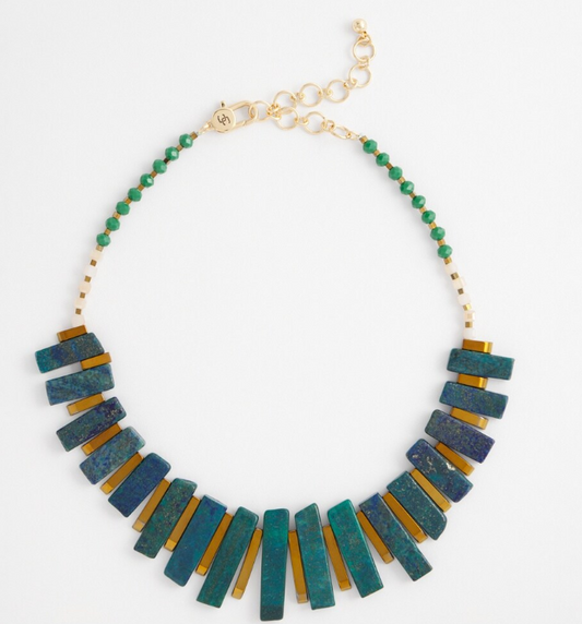 CHICO'S LAPIS LAZULI BIB NECKLACE