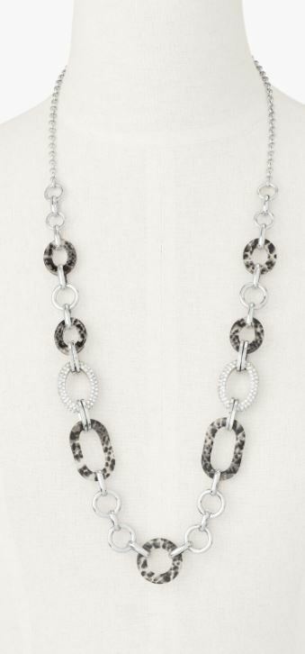 TALBOTS SNAKESKIN LONG NECKLACE