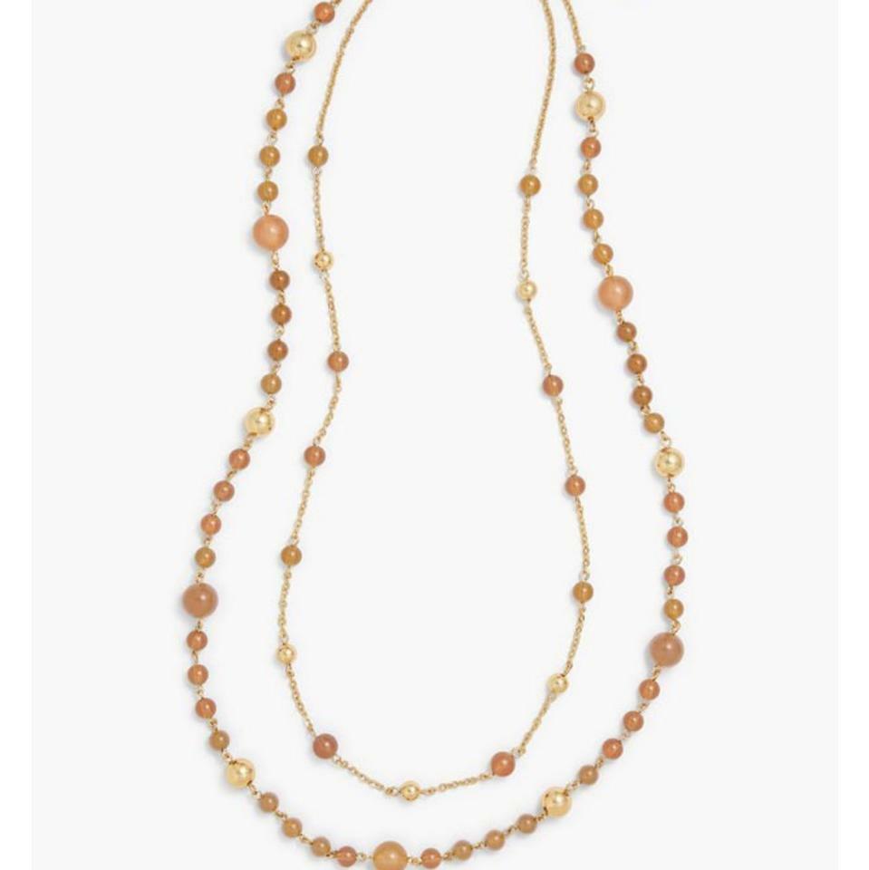 TALBOTS BEADED DOUBLE LAYER NECKLACE