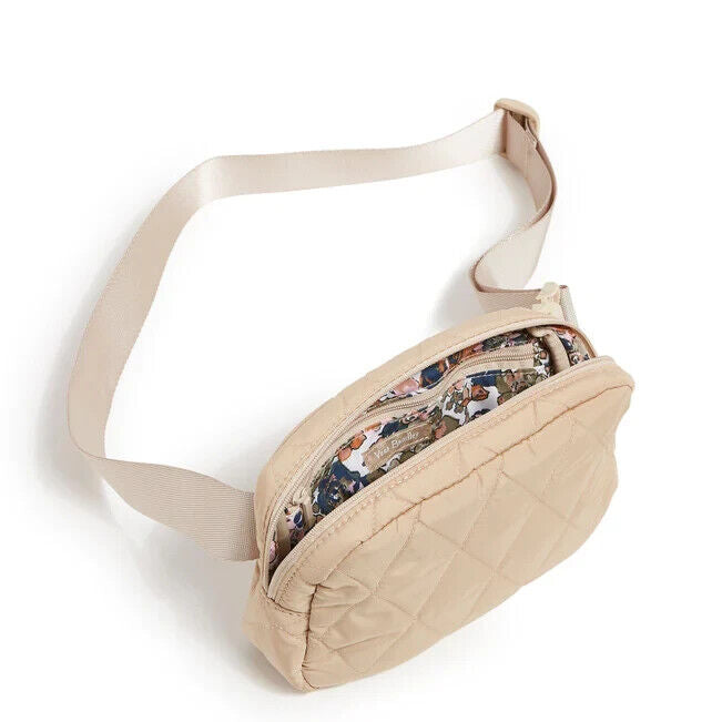 Vera Bradley Ultralight Essential Mini Belt Bag, Caramel Cream