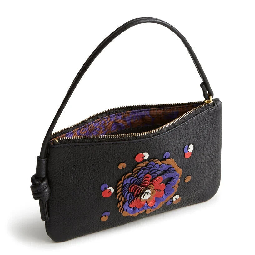 Vera Bradley Knotted Wristlet, Bossanova Bold Sequin in Leather