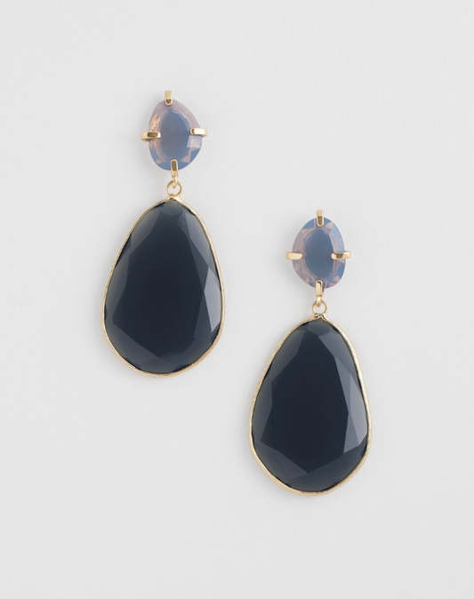 CHICO'S BLUE GEM TEARDROP EARRINGS