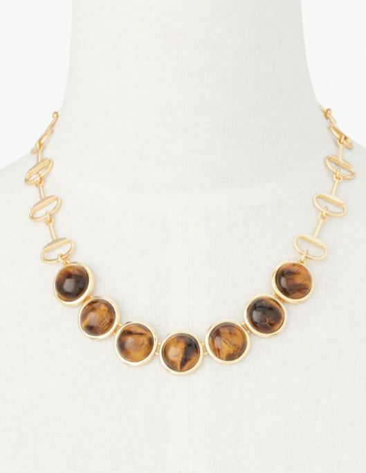 TALBOTS TIGERS EYE STATEMENT NECKLACE