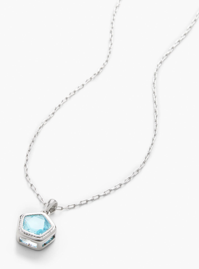 TALBOTS AQUA SPARKLE NECKLACE AND EARRINGS GIFT SET