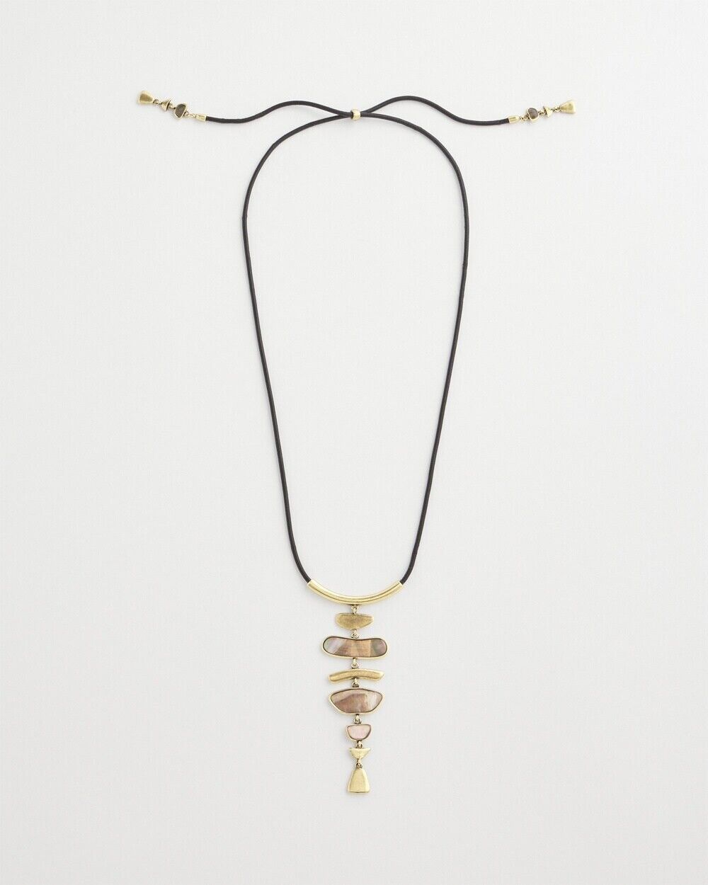 CHICO'S ADJUSTABLE LIP SHELL PENDANT NECKLACE