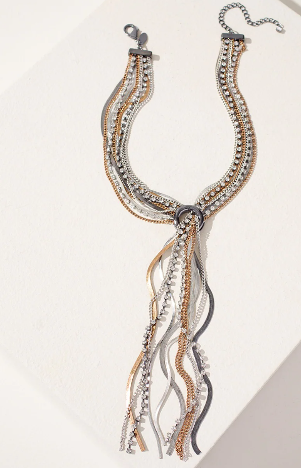 CHICO'S MULTI-STRAND Y- NECKLACE