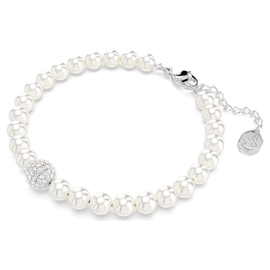 Swarovski Remix Collection strand White, Rhodium plated