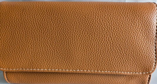 Vera Bradley Wallet Crossbody, Roasted Pecan