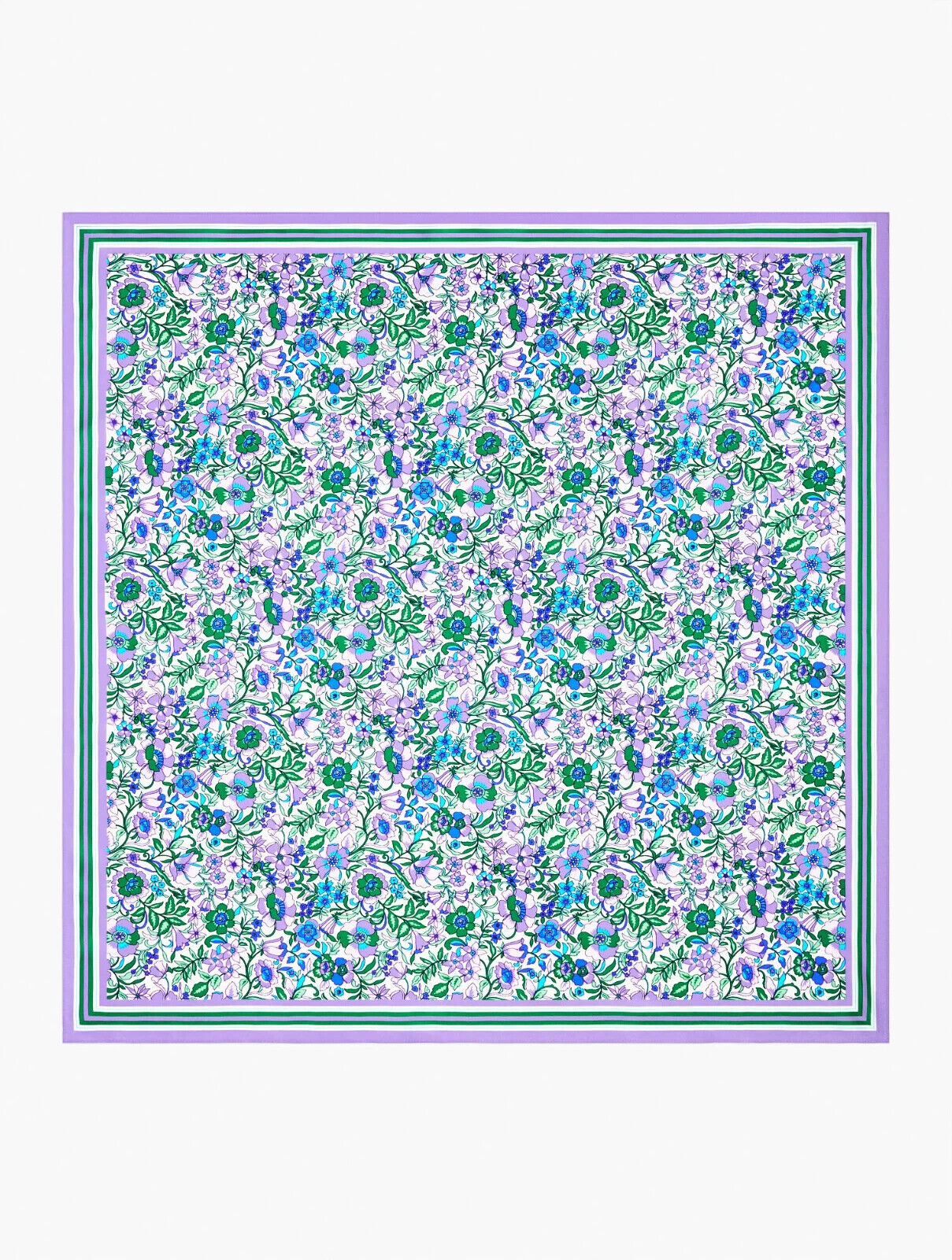 TALBOTS SPRING FLEUR SILK SQUARE SCARF