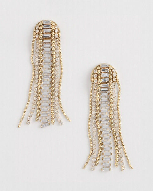 CHICO'S NO DROOP CASCADING CRYSTAL EARRINGS