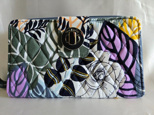 Vera Bradley RFID Turnlock Wallet, Palm Floral