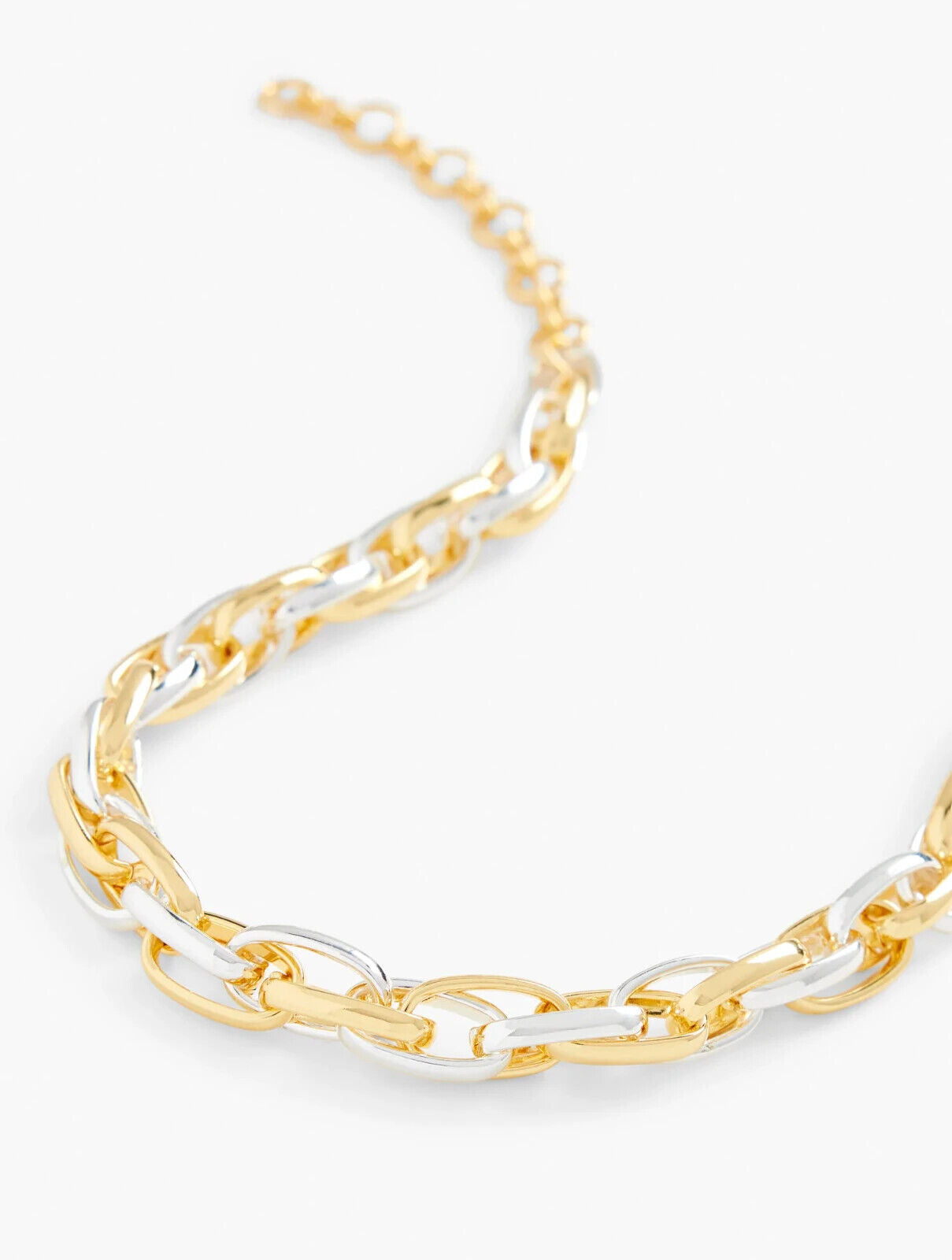 TALBOTS TWO-TONE LINK NECKLACE