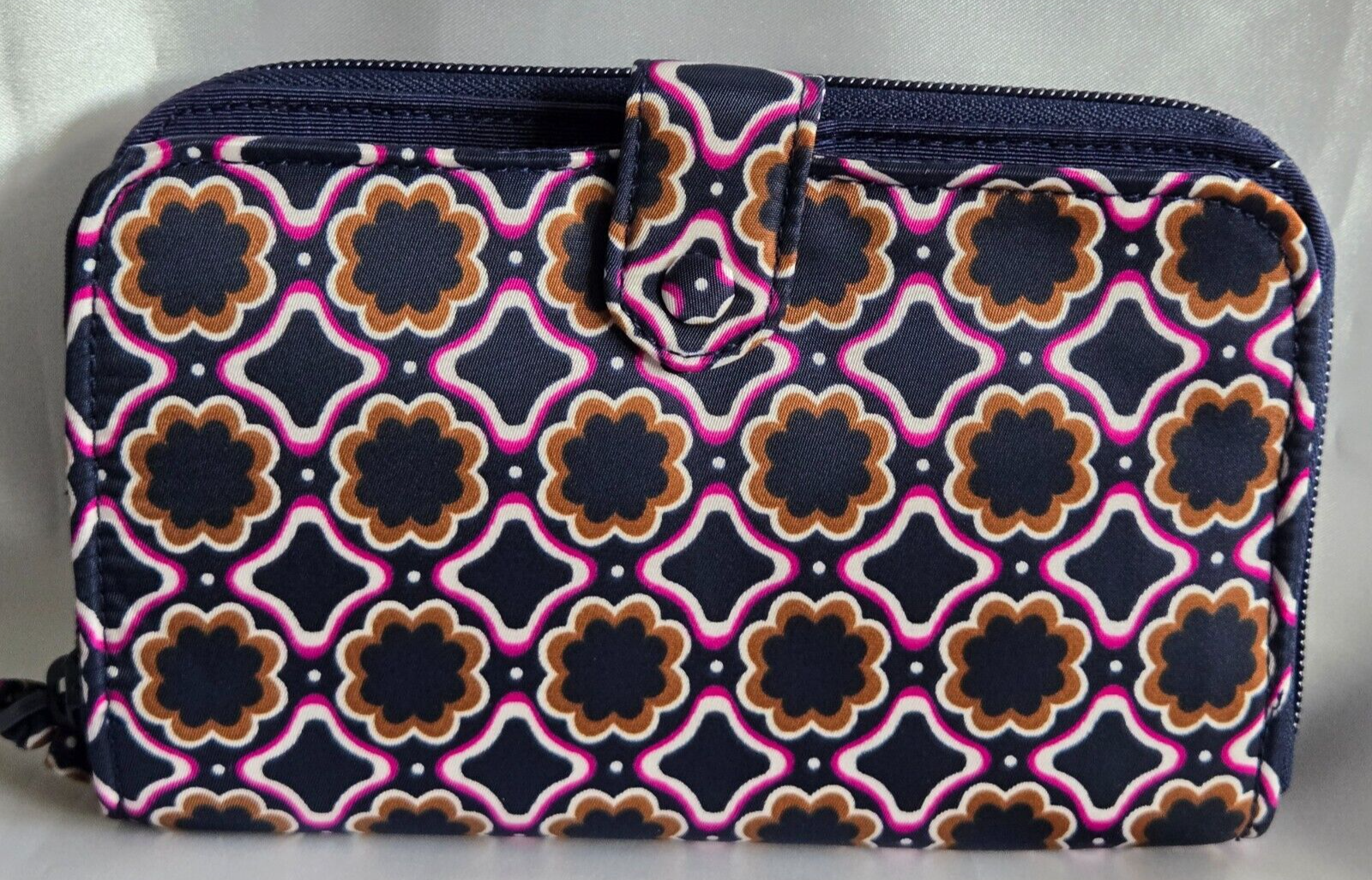 Vera Bradley Large Tab Wallet, Lattice Florets in Nylon Twill