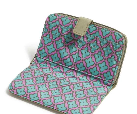 Vera Bradley Essential Tab Wallet, Deep Lichen Green