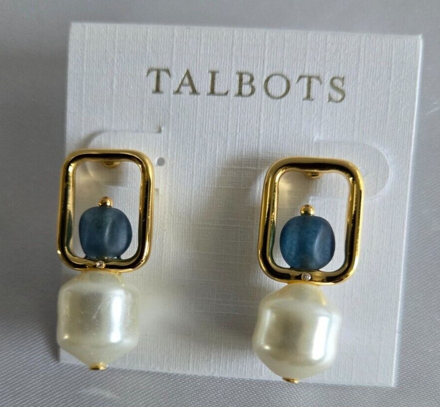 TALBOTS MOTHER OF PEARL DROP EARRINGS