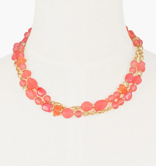 TALBOTS MULTI SEA GLASS NECKLACE