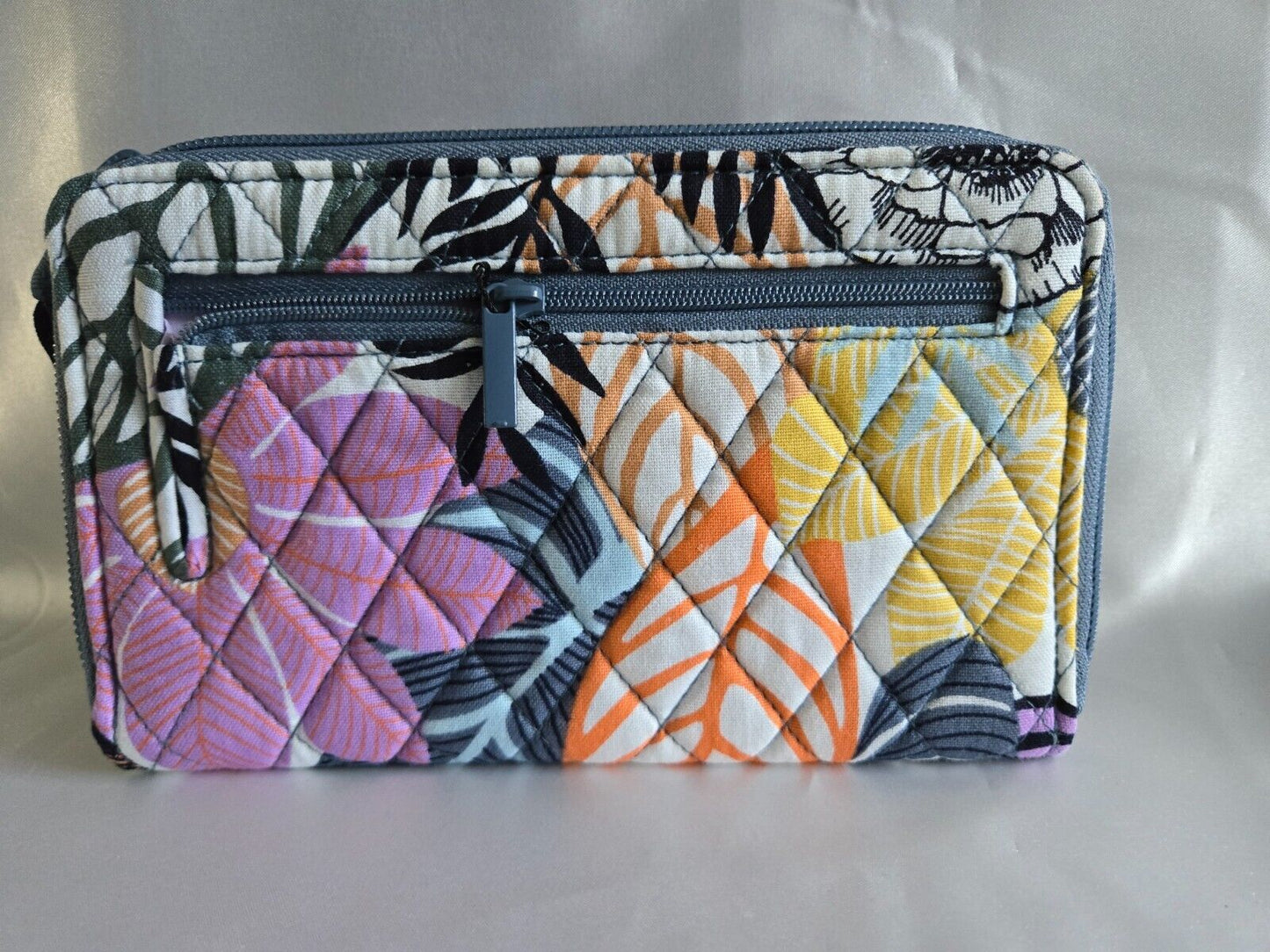 Vera Bradley RFID Turnlock Zip Wallet, Palm Floral