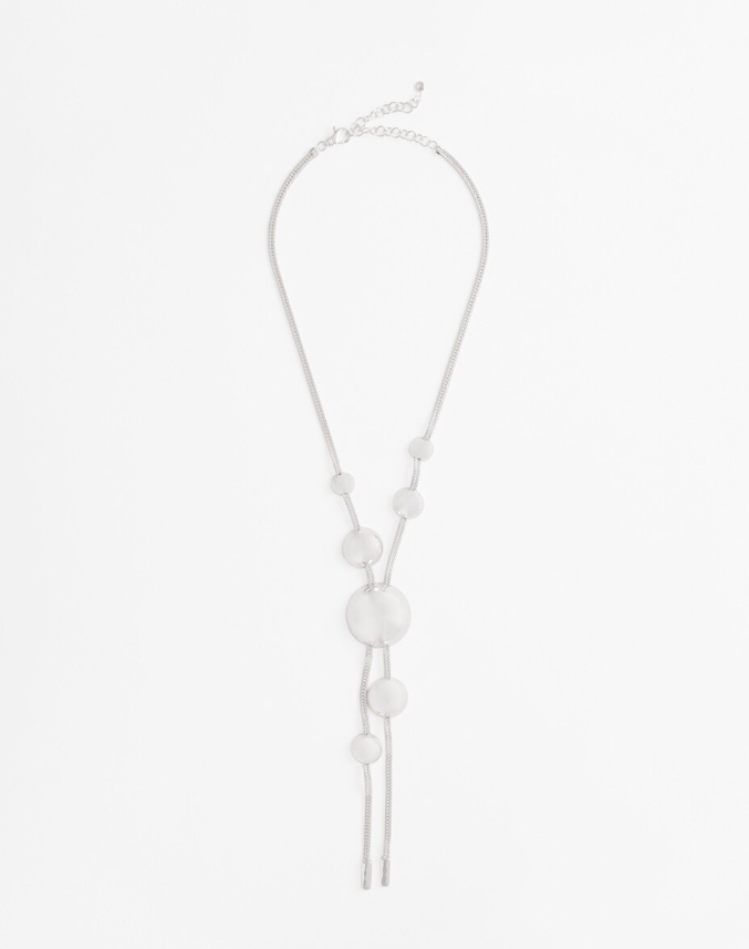 CHICO'S SILVER LOOP DROP NECKLACE