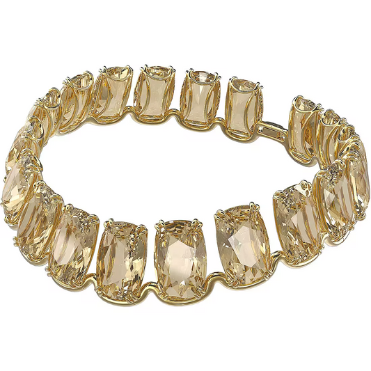 Swarovski Harmonia choker Oversized floating crystals, Gold tone, Gold-tone plat