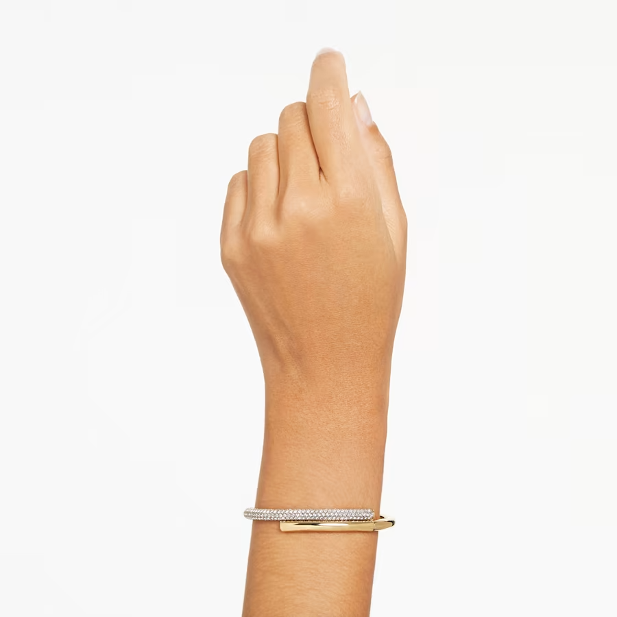 Swarovski Dextera Bangle Magnetic closure, Gold-tone plated