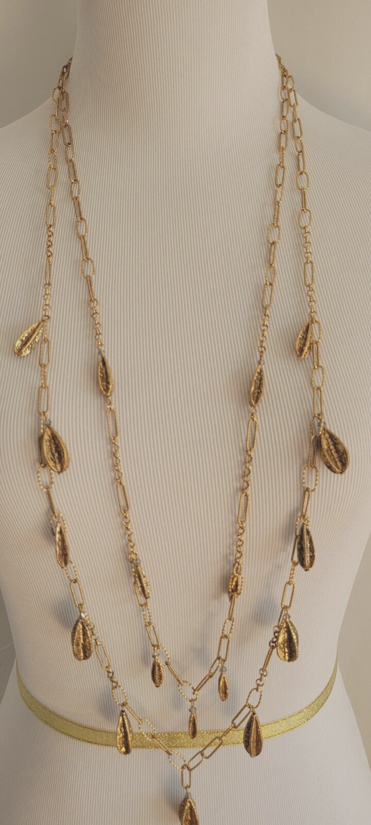 CHICO'S LONG DOUBLE STRAND NECKLACE