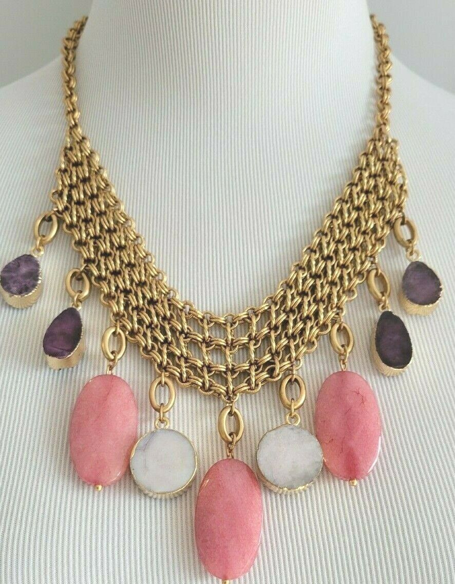 CHICO'S MILTICOLORED BIB NECKLACE
