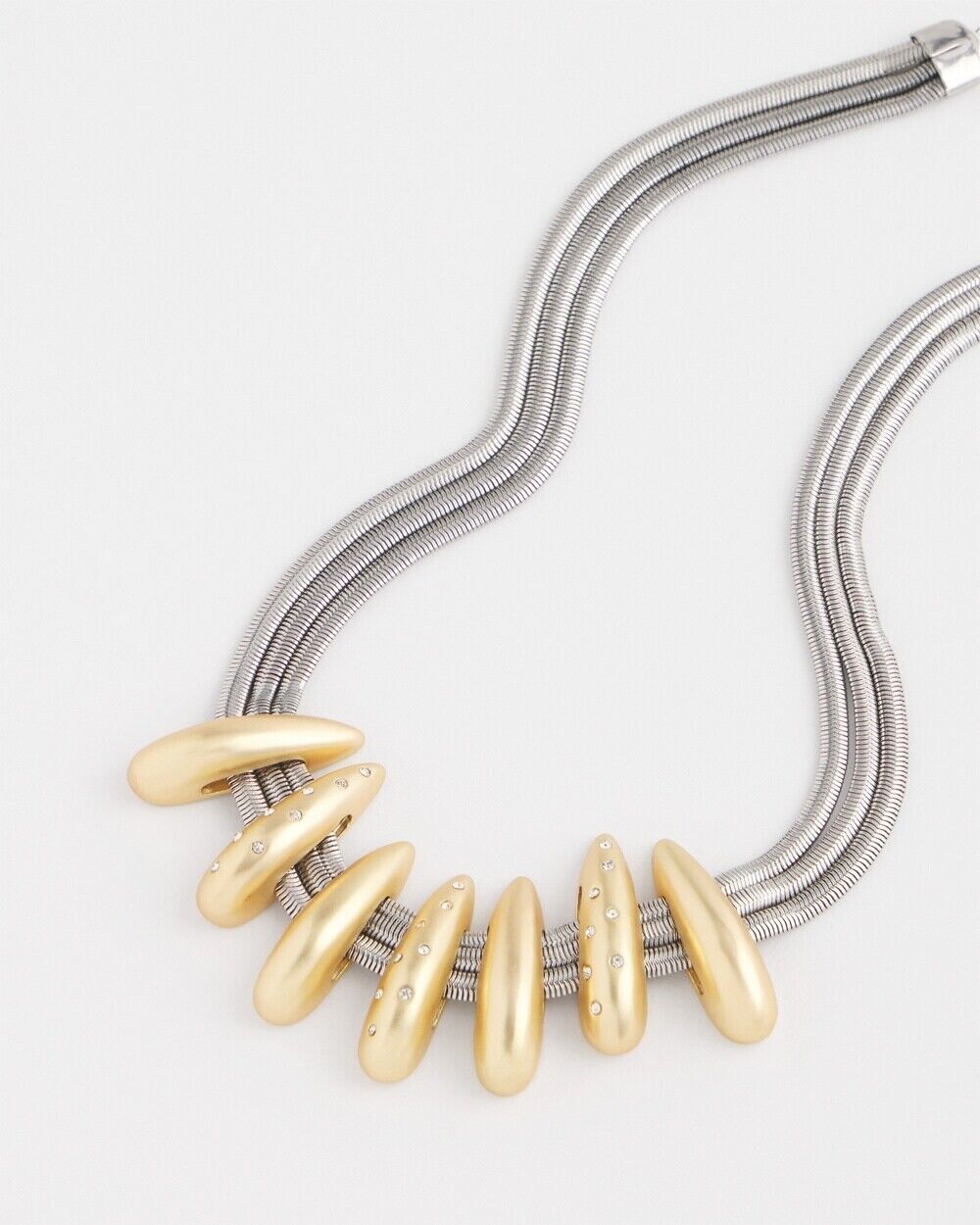 CHICO'S MIXED METAL COLLAR NECKLACE