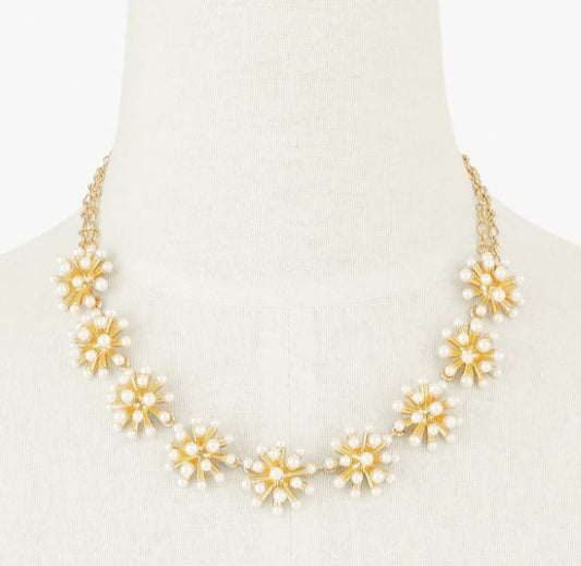 TALBOTS PEARL BURSTS SHORT NECKLACE
