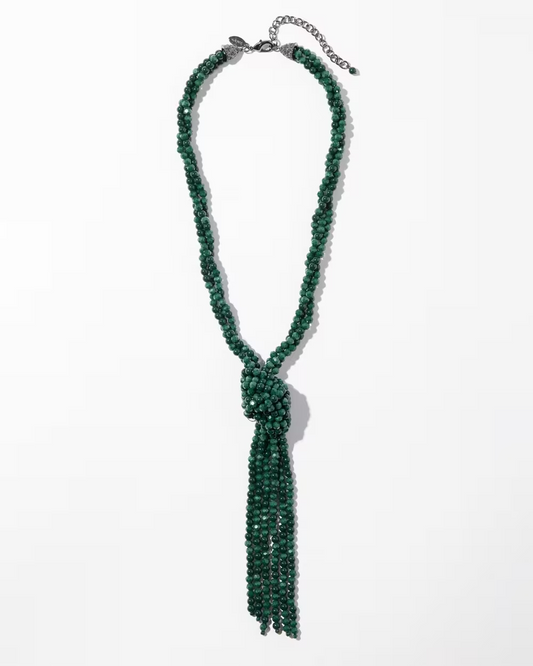 CHICO'S GREEN Y- NECKLACE