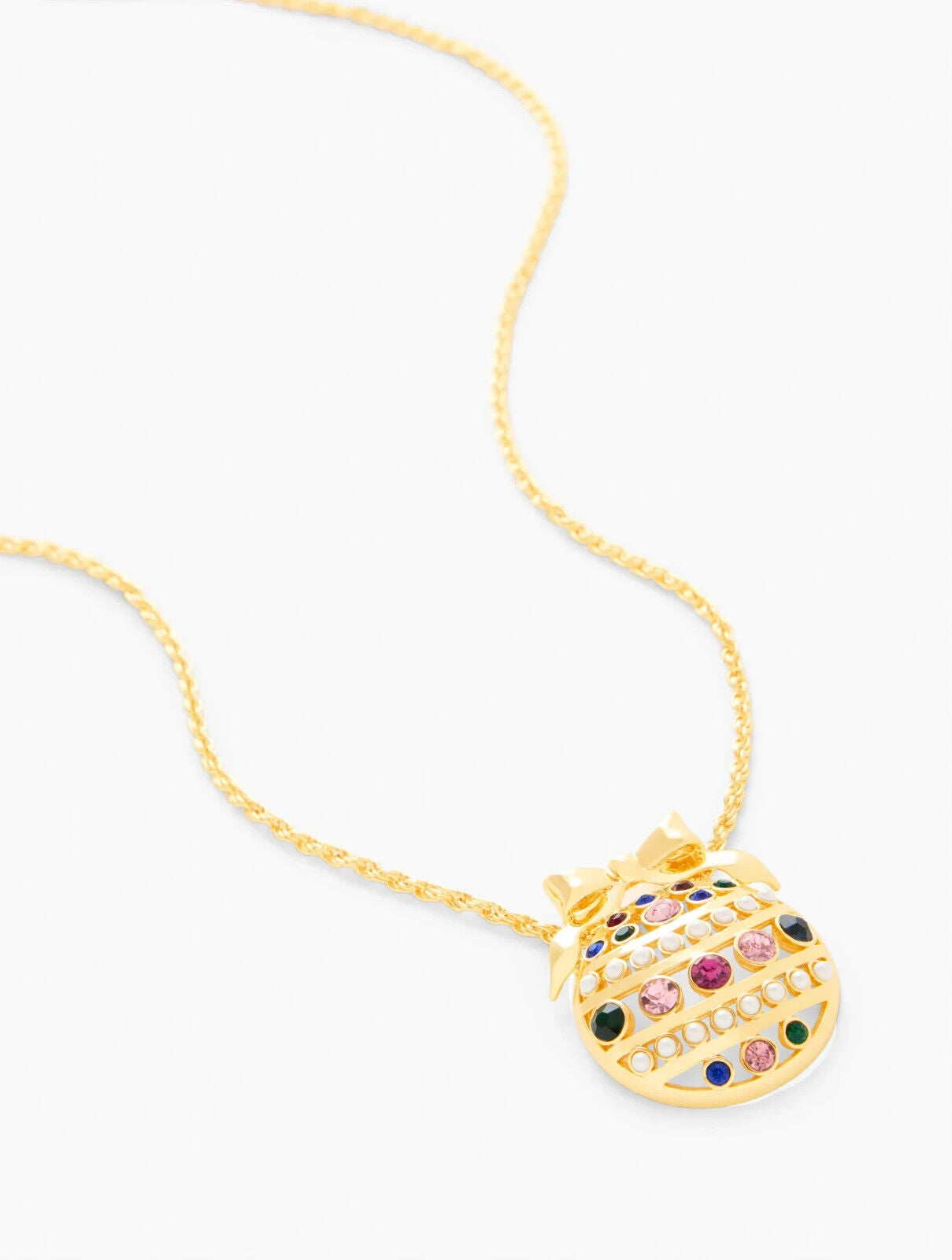 TALBOTS HOLIDAY ORNAMENT PENDANT NECKLACE