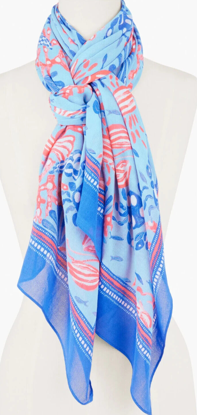TALBOTS UNDERWATER VISION OBLONG SCARF