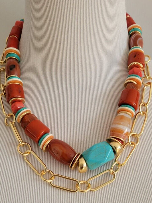 CHICO'S CONVERTIBLE MULTISTRAND NECKLACE